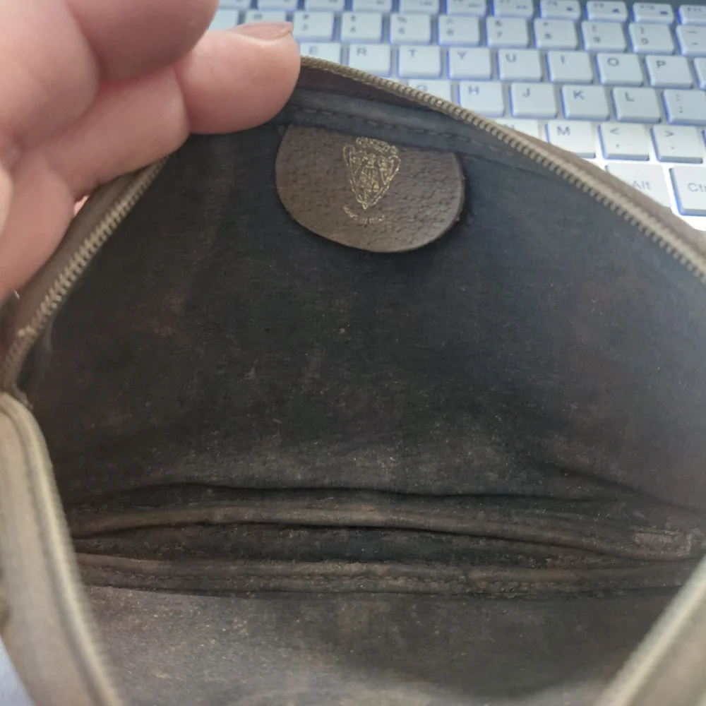 Gucci Beige and Brown GG Logo Cosmetic Case